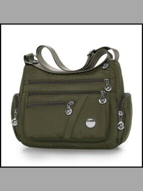 Nylon Crossbody Bag Waterproof Multi Pocket Shoulder Tote Messenger